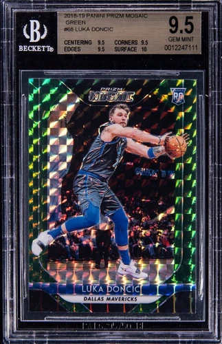 2018-19 Panini Prizm Mosaic - Green #68 Luka Dončić (RC) - BGS 9.5 MINT!!!