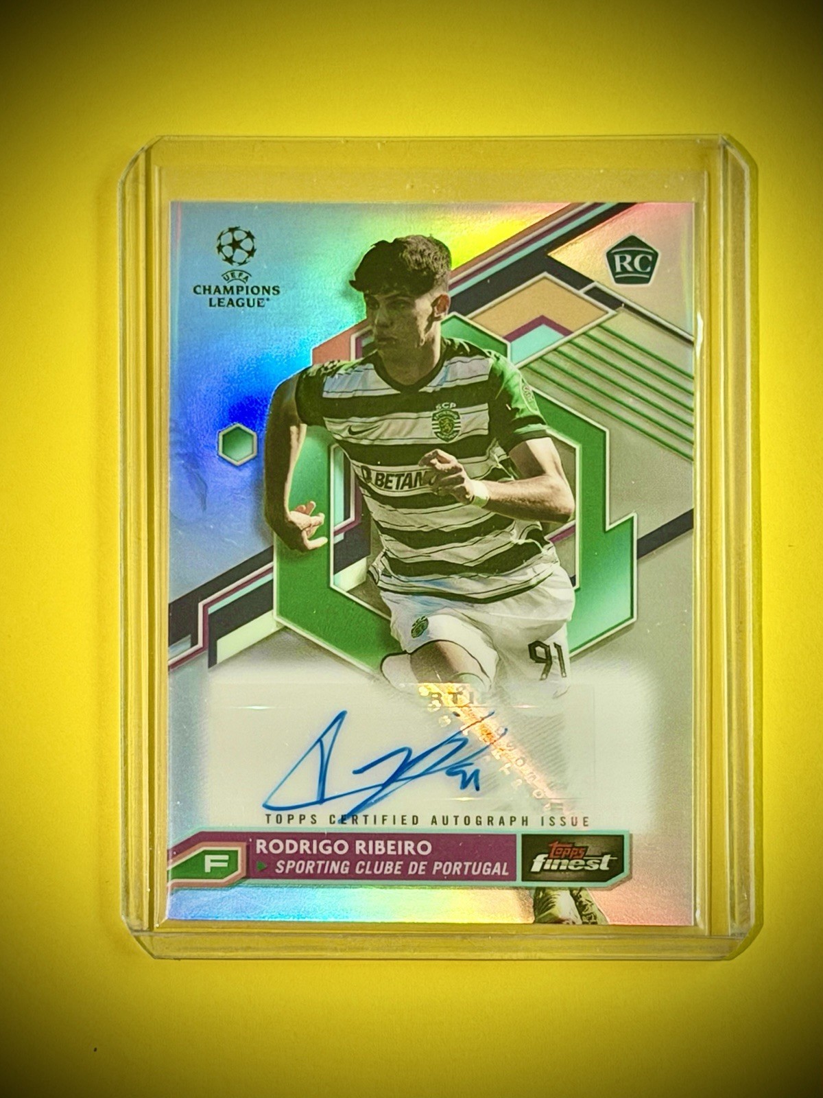 RODRIGO RIBEIRO RC Auto 2022-23 Topps Finest UEFA Sporting Clube De Portugal