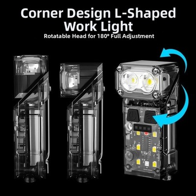 Typ C Lade LED Stirnlampe mit starker magnetischer Adsorption und rotem blauem L