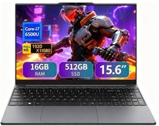 PC Portatile 15,6 Pollici Core I7-6500U CPU, Notebook 16GB RAM 512GB SSD, Win 11