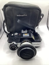 Untested MK1 1970s Minolta 110 Zoom SLR - Vintage Film Camera with Case & Strap