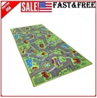 Race Car Track Rug Play Mat Extra Large 80" X 40" For Kids Carpet Road Toy Floor