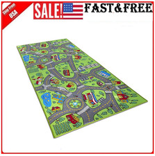 Race Car Track Rug Play Mat Extra Large 80" X 40" For Kids Carpet Road Toy Floor