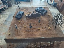 Modellbau, Diorama mit Mauerreste,Panzer und ...