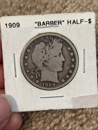 1909 barber half dollar