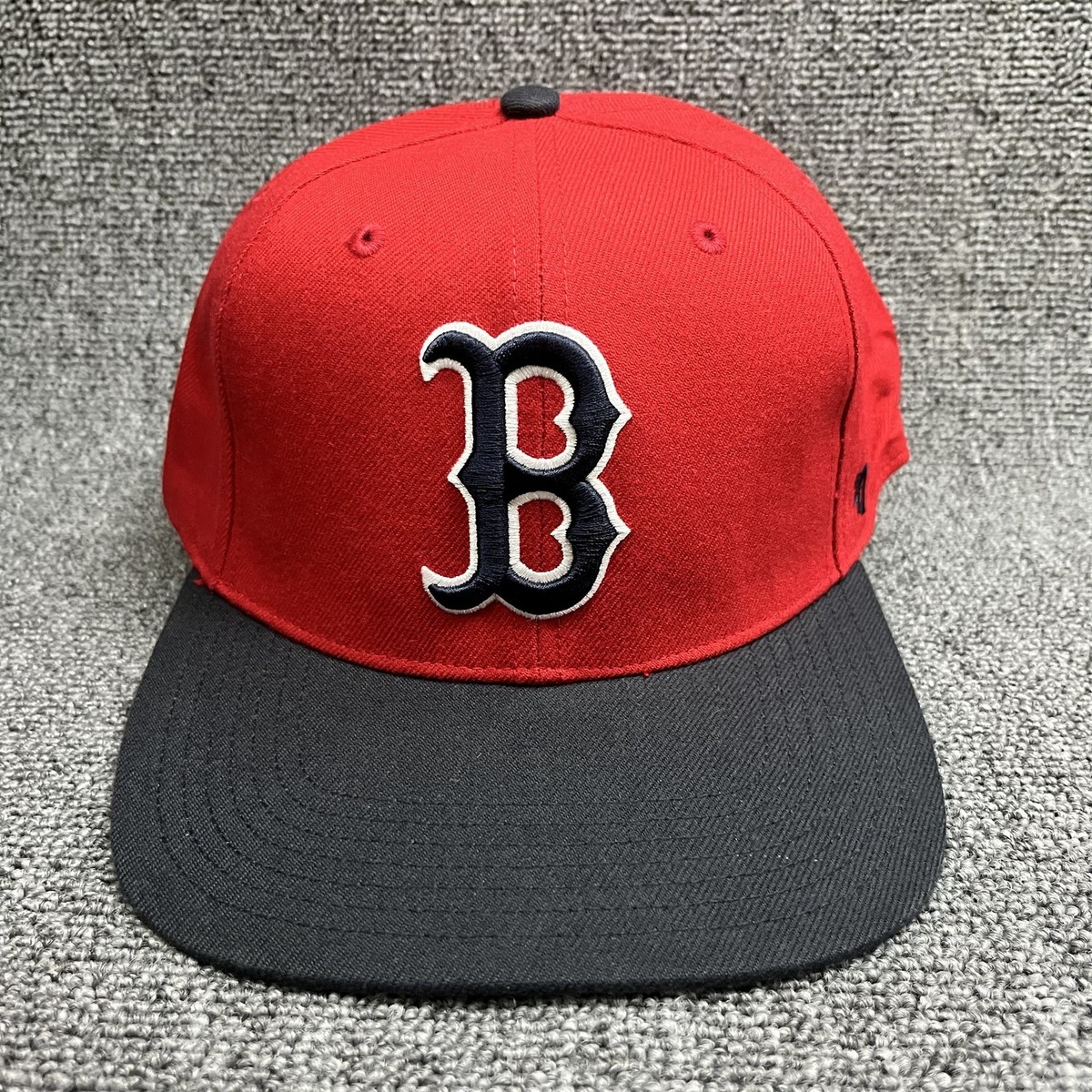 New '47 Brand Boston Red Sox Snapback Hat Red Crown Navy Brim Adjustable Cap