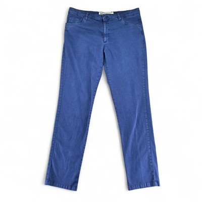 Marcello Sport Mens 34x31 Blue Chinos Pants Casual Everyday Concept Denim
