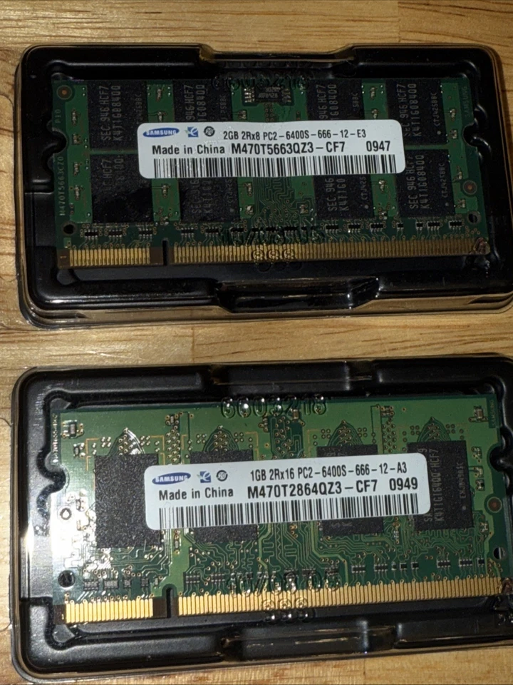 Samsung M470T5267AZ3-CF7 2Rx8 PC2-6400S-666-12 (1G & 2G Pair) Memory RAM - Image 3 of 3