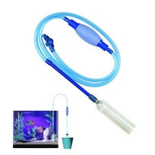 Aquarium Fish Tank Cleaner, 8.2ft Vacuum Siphon Pump Water Drainer Changer Gr...