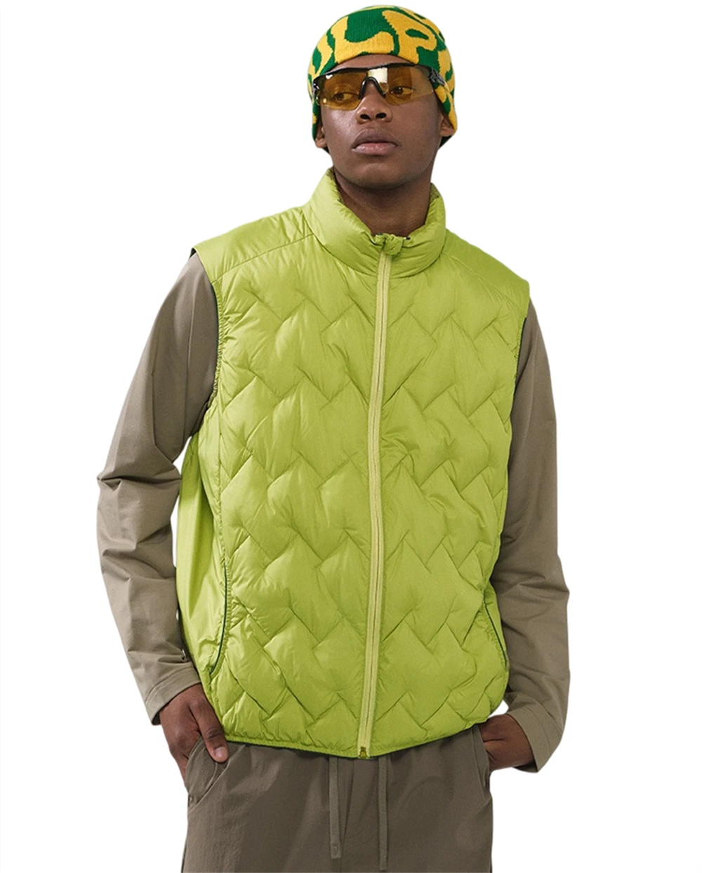 Men Women Unisex Quilted Puffer Vest Lightweight Padded Insulated Vest Jacket