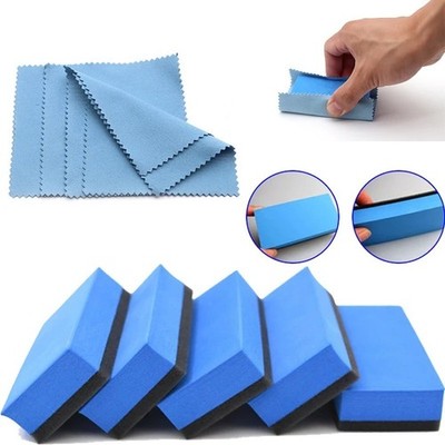 10x Car Ceramic Coating Applicator With Dark Blue Suede Clothes Perfect Kit USA 