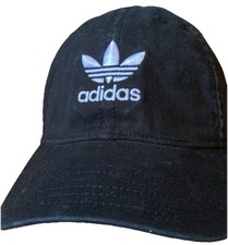 Vtg Style adidas originals Black Baseball Hat Embroidered OS Adjustable Cap