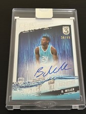 Brandon Miller /49 Topps Three 3 Rain Drops Auto 2023-24 Charlotte Hornets
