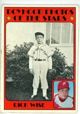 1972 Topps - Boyhood Photos of the Stars Rick Wise #345