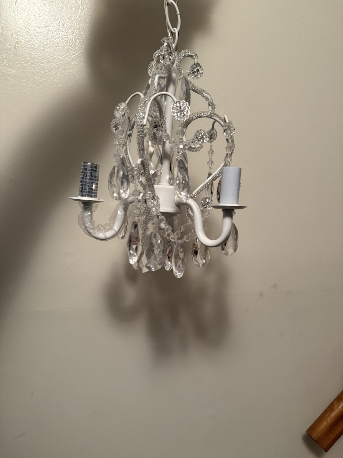 Crystal Mini Chandelier Pendant Light with Hanging Crystals