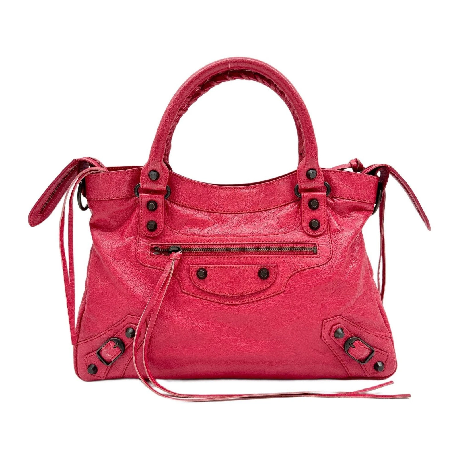Balenciaga — BALENCIAGA The Town Cerise Pink Leather Hand Bag