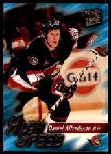 1995-96 FLEER ULTRA HIGH SPEED DANIEL ALFREDSSON ROOKIE OTTAWA SENATORS #1