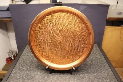 Vtg Coppercraft Guild Hammered Copper Tray 12'' For Moscow Mule Cups Tauton Mass