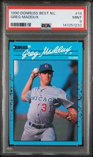 1990 DONRUSS BEST N.L. #14 GREG MADDUX PSA 9