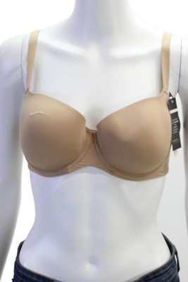 Simone Perele Womens Basic Adjustable Underwired Bra Solid Beige Size 32DDD