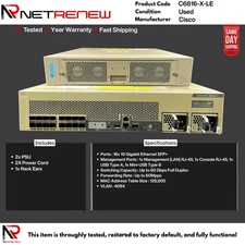 Cisco C6816-X-LE  Catalyst Switch 16-Port GbE SFP+