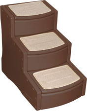 Pet Gear Easy Step III Pet Stairs, 3 Step for Cats/Dogs, Removable Washable Carp