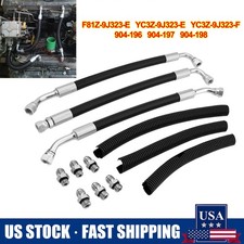 Hpop Oil Hoses W Fittings Heatshield For Ford 7.3l Powerstroke F250 F350 2000