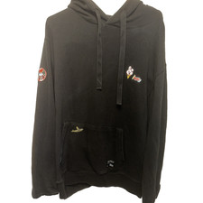 BT21 Hoodie Large Pullover Patches TATA Black BTS XL