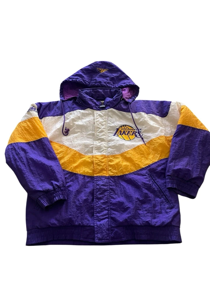 CHAQUETA CON CAPUCHA VINTAGE RARA APEX ONE NBA LOS ANGELES LAKERS TALLA M Foto 2 de 4