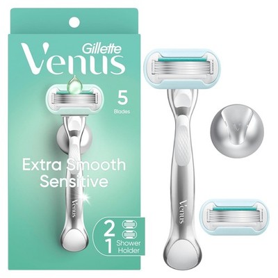 Gillette Venus Extra Smooth Sensitive Razor Women 1 Handle 2 Refills