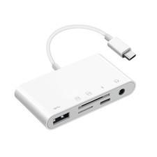 5 in 1 USB OTG Card Reader Adapter With Charging Por High-Speed Hub Adapter