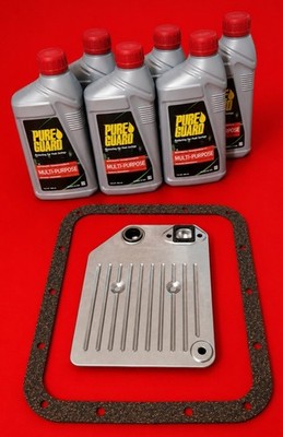FIT FORD AOD TRANSMISSION FILTER KIT 80-93 & PUREGUARD DEXIIIH/V (6 QT)