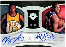 2007-08 Ultimate Collection Kevin Durant Al Horford Write Of Passage Auto RC /25