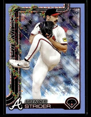 2025 Topps Holiday - Light Blue & White Glitter Holiday - #H75 Spencer Strider