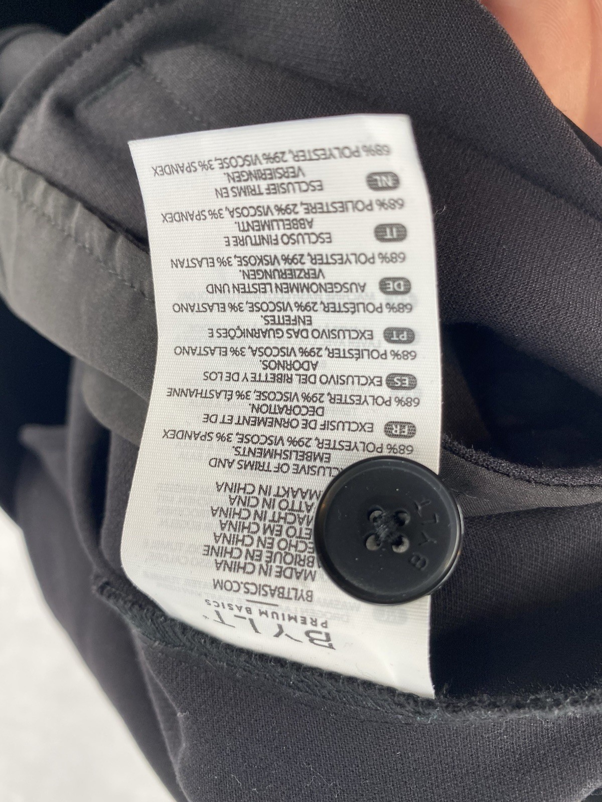 BYLT Executive Pant Men's 31x30 Black Gray Athleisure Tech Dress Pants