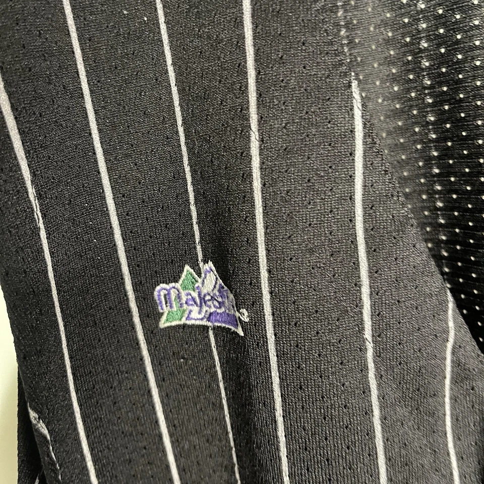 1998 Rare MLB All Star Game Colorado Rockies Staff Vest Majestic Pinstripe XL - Image 4 of 4