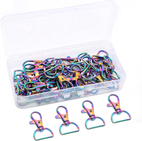30 StüCk SchlüSselanhäNger Verschluss Karabiner, Drehbare Karabinerhaken Bunte M