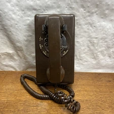 Vintage 1983 Stromberg Carlson Rotary Dial Chocolate Brown Wall Mount Telephone
