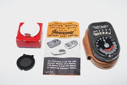 Vintage Weston Master II Photography Light Exposure Meter w Box and Manual