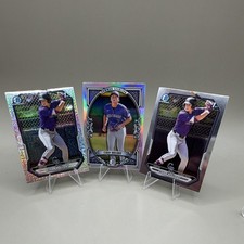 Ethan Holliday 1st Bowman Lot Mojo Chrome, Sterling & Base Rockies