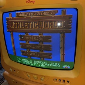ATHLETIC WORLD VIDEOGIOCO NINTENDO NES COMPLETO DI SCATOLA CIB Testato