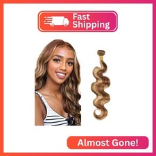 P427 Highlight Blonde Bundles Human Hair Chocolate Brown Body Wave Bundles 14 In
