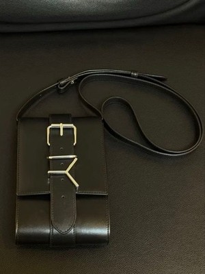 Y/PROJECT Leather Mini Shoulder Bag with Adjustable Strap