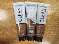 3 Pack: Covergirl Clean Invisible Foundation, DEEP GOLDEN F4033