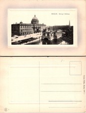 Vintage Berlin Konigl Schloss Postcard Unposted Germany Black Embossed Scenic