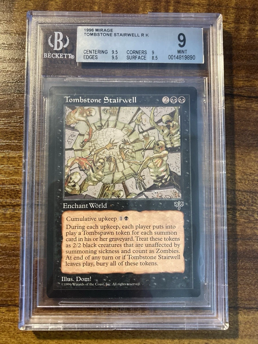 MTG✨TOMBSTONE STAIRWELL ✨Mirage BGS 9 MINT RARE Reserve List
