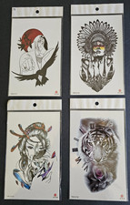 4 Sheets Premium Quality Middle Half Arm Temporary Tattoos For Men  Women 19