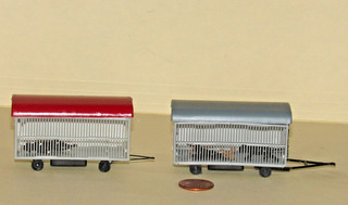 2 Preiser ho scale CIRCUS LEOPARD CAGE TRAILERS for Model Train Layout & Display