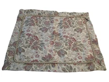 Vintage Waterford Meadow Flower Euro Square Pillow Sham 2004 Floral Damask GUC