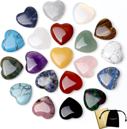 XIANNVXI Glücksbringer Herz Steine Kristalle Edelsteine Valentinstag Deko Edelst